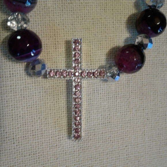 Purple Rhinestone Bracelet - Picture 3 of 4